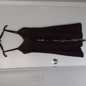 NEW Vintage Black Cotton Pin Stripe Pin-up Girl Gothic Summer Dress size Small